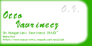 otto vavrinecz business card